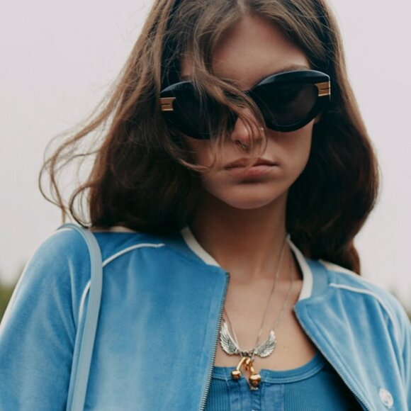 Palm Angels PERI10F MIRACLE 2507 Sunglasses Red Cat Eye Frame, Dark Grey Lenses - Picture 7 of 11